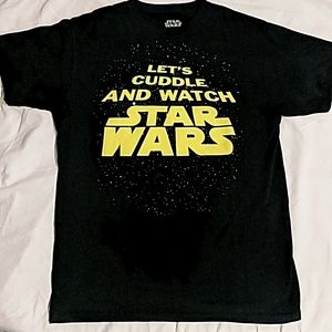 Let's watch Star Wars and Cuddle black T-shirt
